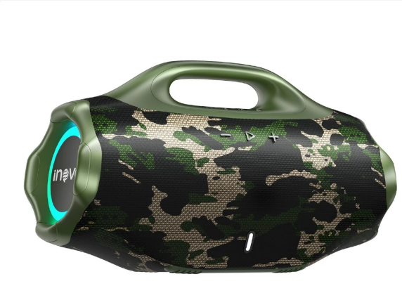 INOVA Caixa de Som Bluetooth 30W Potente IPX6 RGB TWS Bateria 3000mAh 8h Portátil USB TF