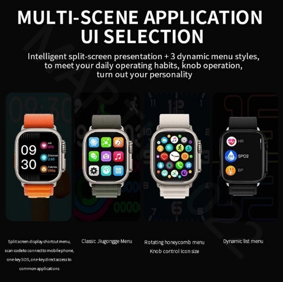2026 Nova Série 8 Relógio T800 Ultra Smart Watch Esportivo Sem Fio À Prova D'água T800 Ultra2 MAX