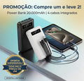 PAGUE 1, LEVE 2!!! CARREGADOR Power bank 20.000 mAh 4 saídas universal!